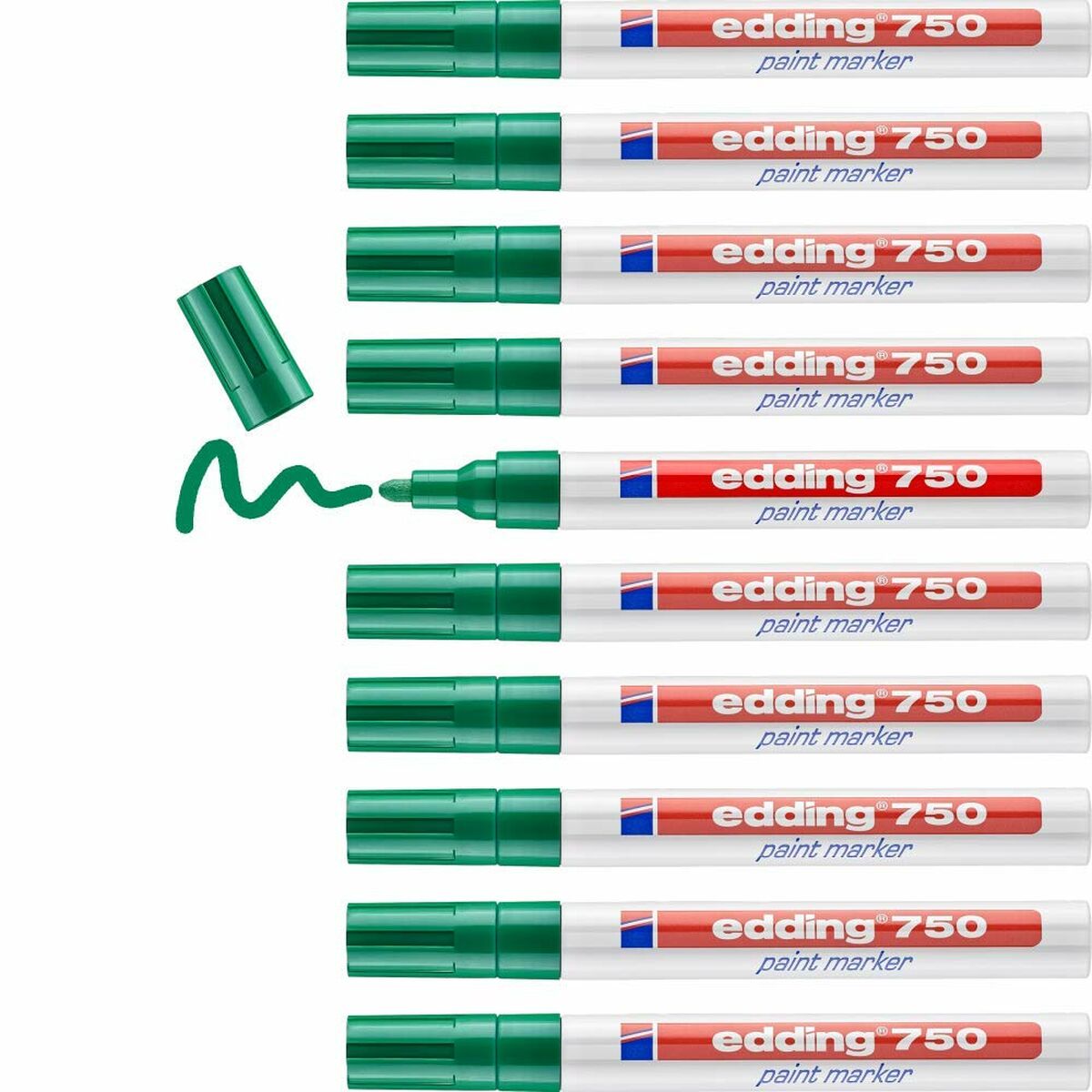 Trajni marker Edding 750 Zelena (10 kosov)